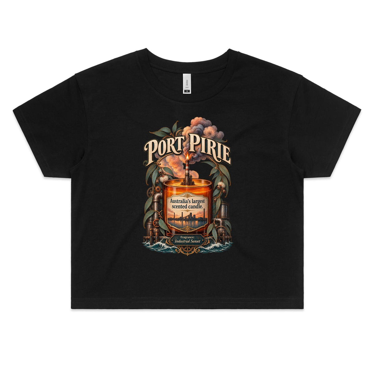 Port Pirie ‘Scented Candle’ Crop Tee