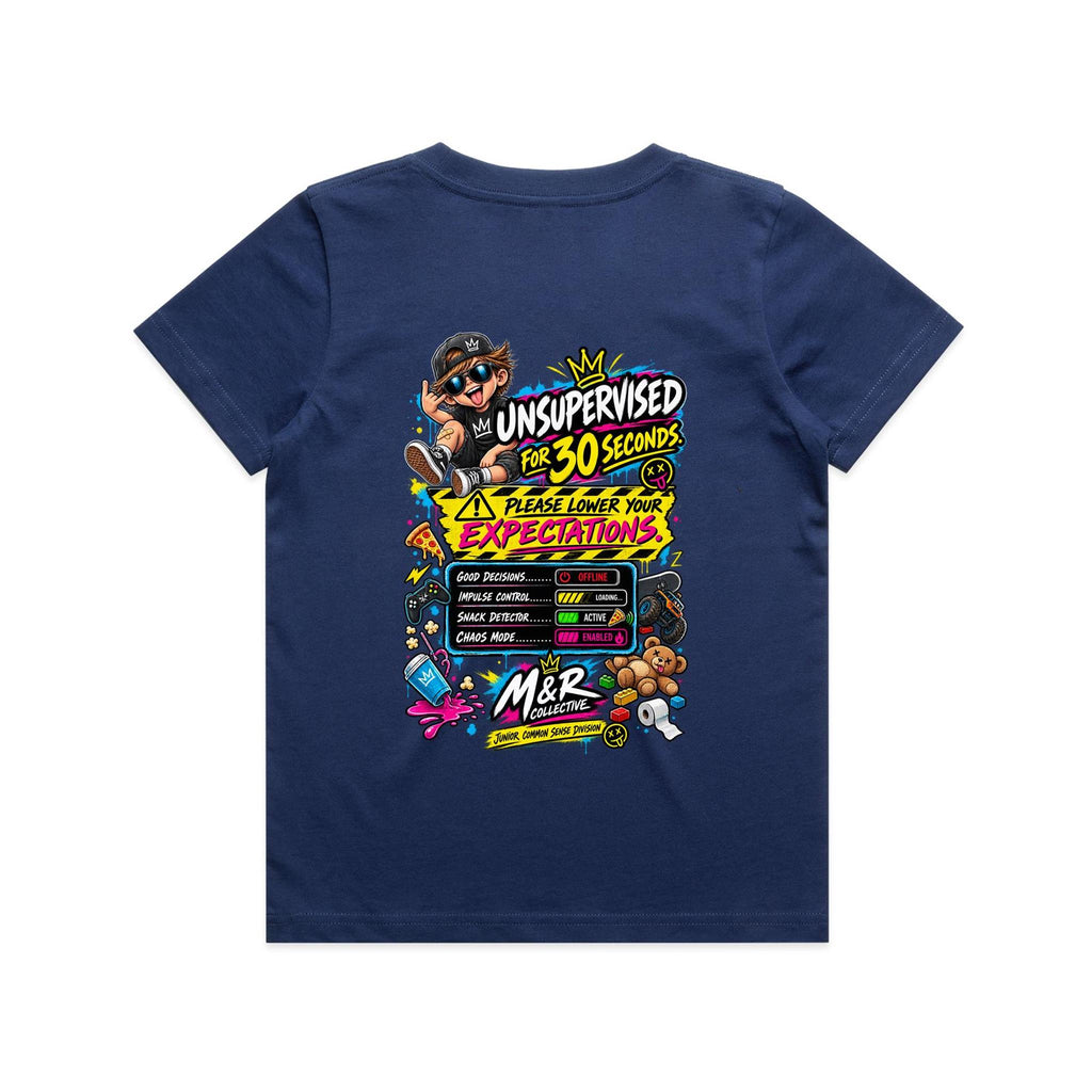 M&R Collective — Unsupervised for 30 Seconds Kids Tee