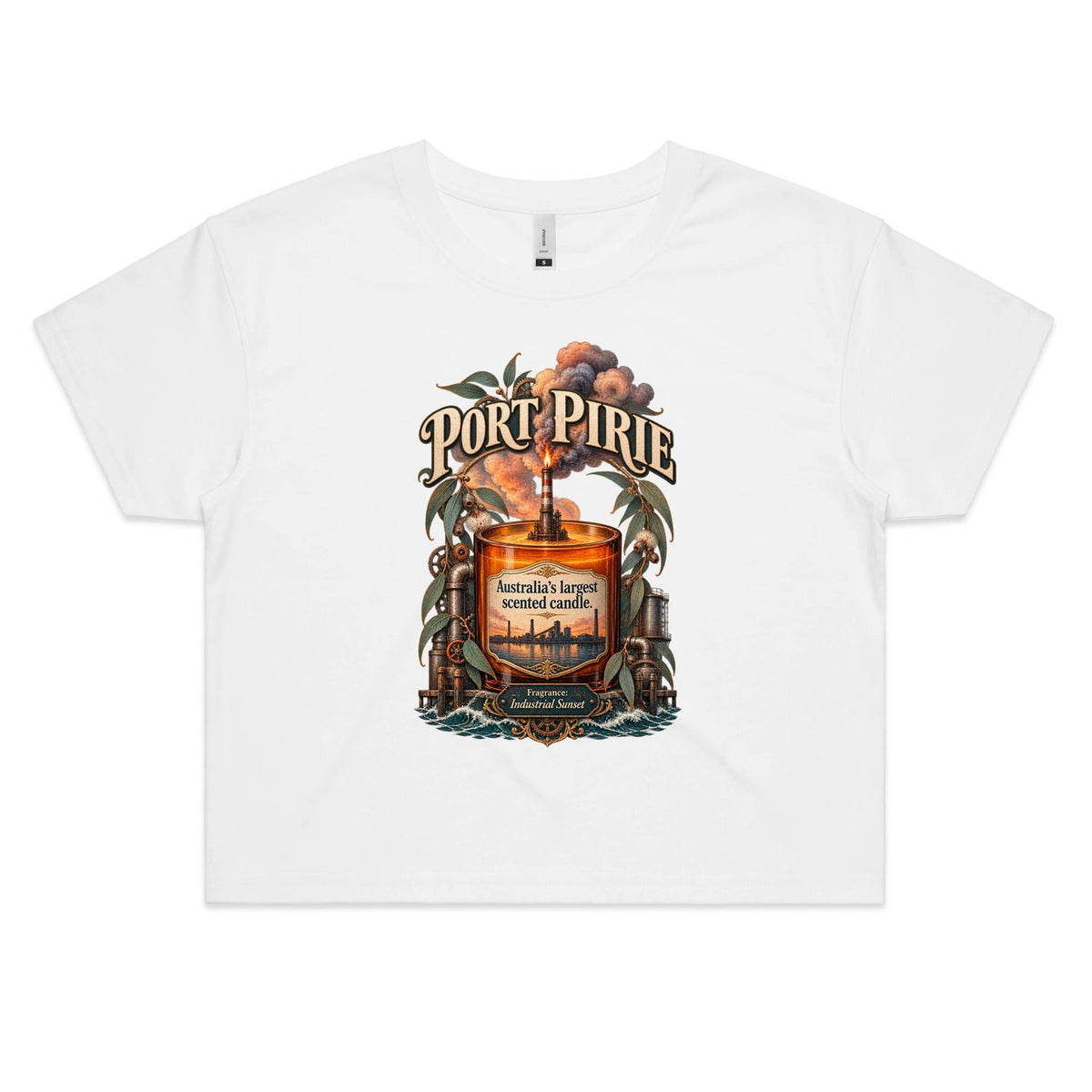Port Pirie ‘Scented Candle’ Crop Tee