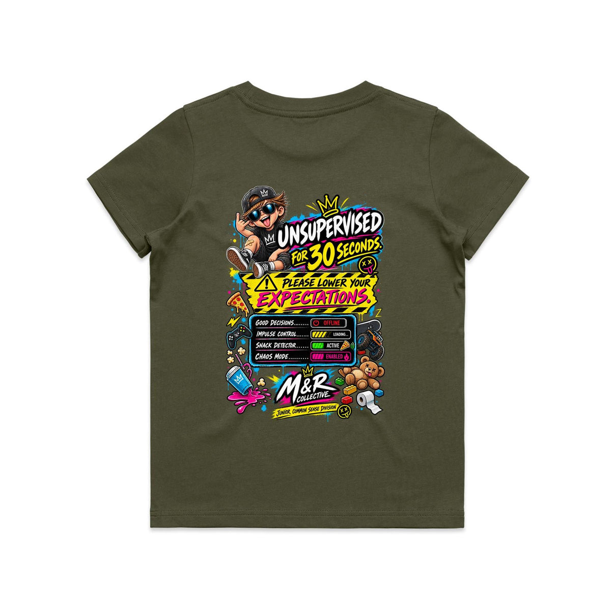 M&R Collective — Unsupervised for 30 Seconds Kids Tee